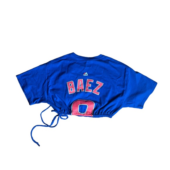 Chicago Cubs Reworked Tie Waist Crop Top - Picture 4 of 4